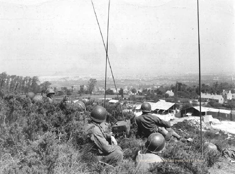 Radio post 9th Infantry Division Cherbourg