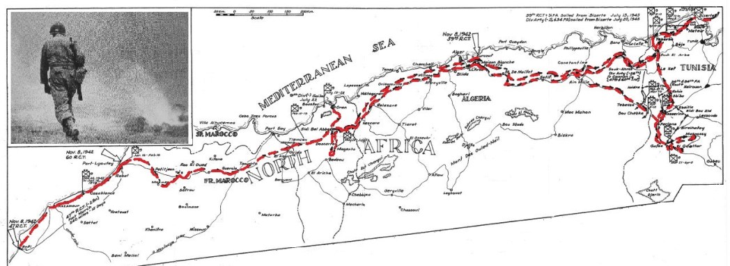9th Infantry Division Route North Africa and Tunisia 9th Infantry Division Route North Africa and Tunisia