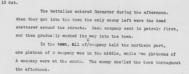 After Action Report Oct 10 1944
