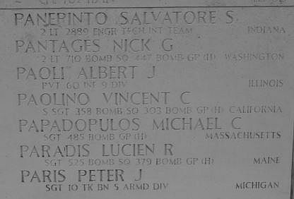 The Wall of Missing at the US Cemetery in Margraten, Netherlands.