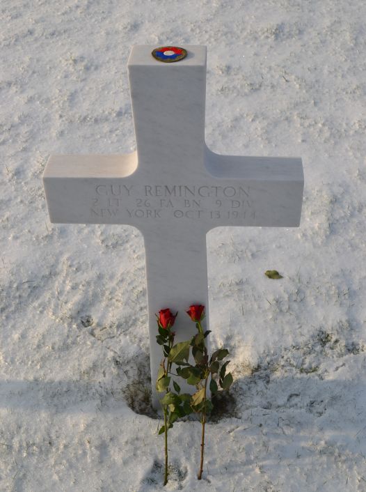 Guy Remington Grave on a snowy day.