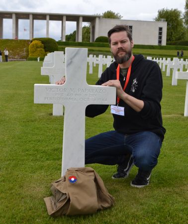 Yuri visiting one his two adopted graves.