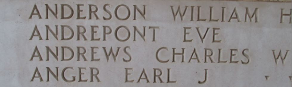 Eve Andrepont Missing In Action Wall North Africa