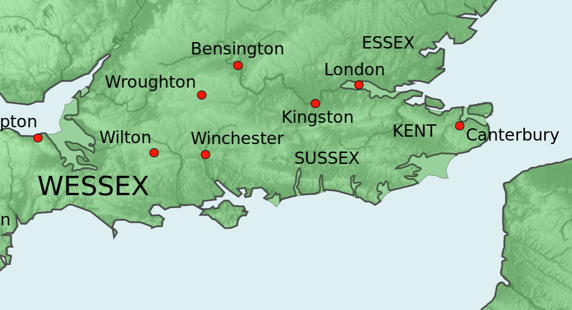 Southern England Map