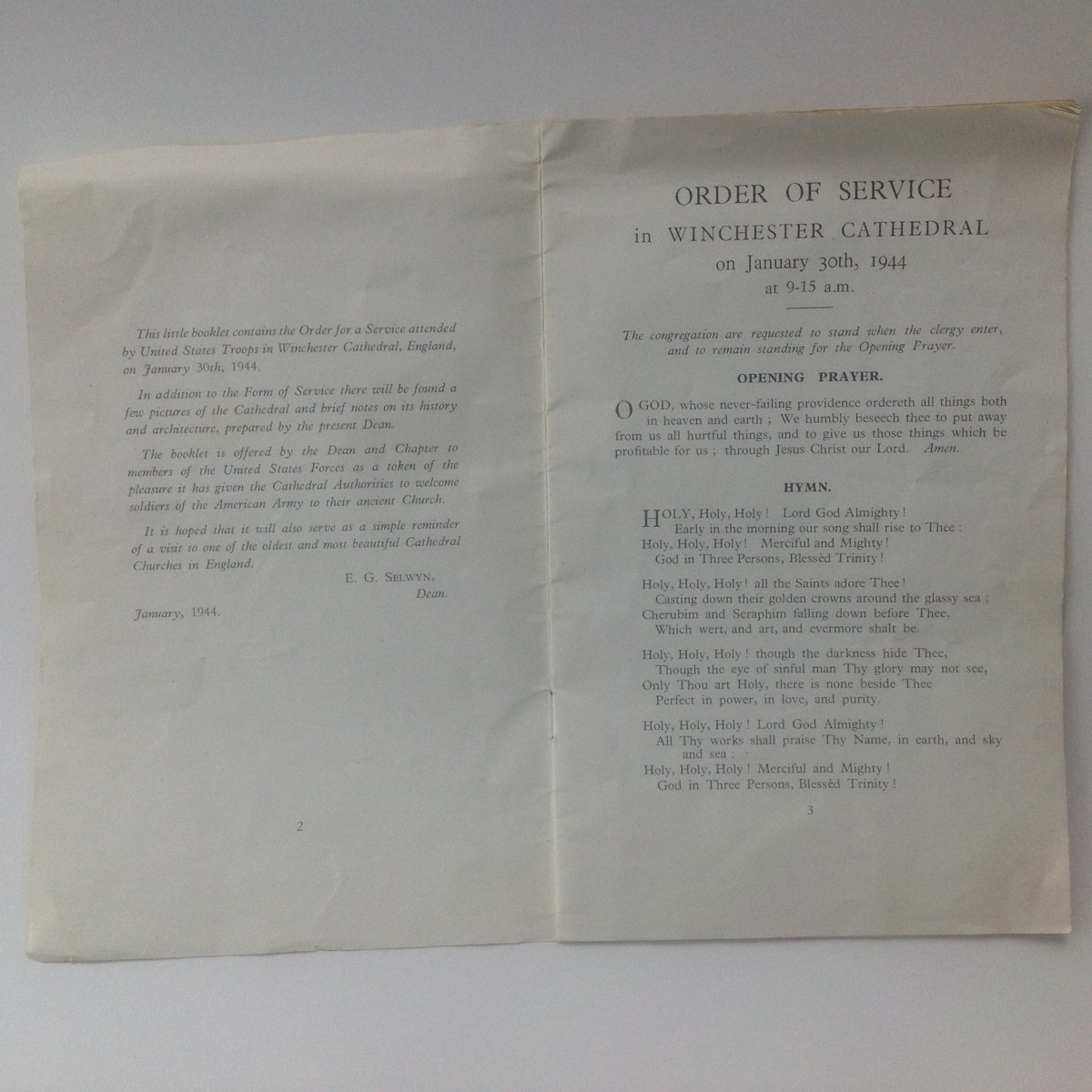 Winchester Cathedral Divisional Service Booklet - Pages