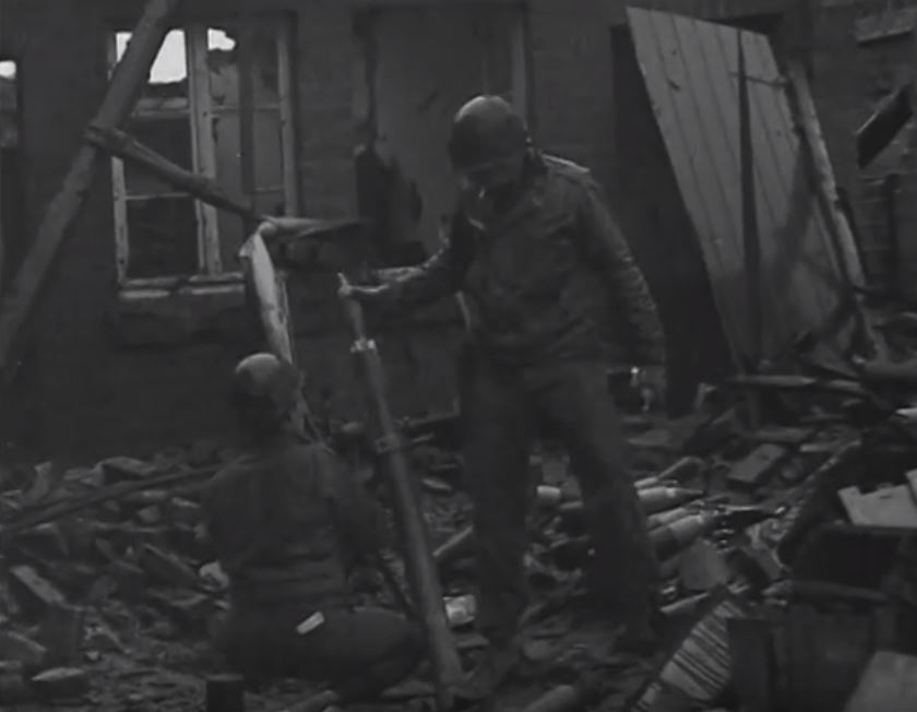 81mm Mortar Crew in action at Jungersdorf