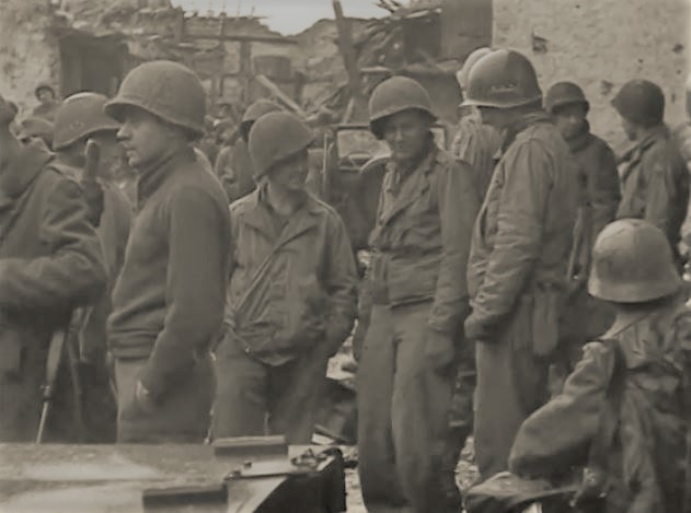 US GIs of 2nd Bn, 39th Infantry Regiment at the Jungersdorfer Hof.