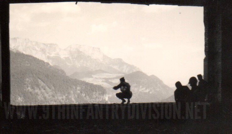 At the famous window of the Eagles Nest, at Berchtesgarden