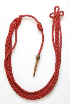 WWII Belgian Fourragere in red and green silk.