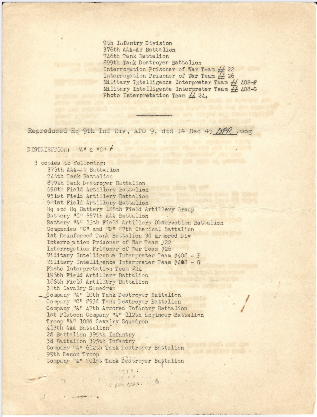 Belgian Fourragère WWII document