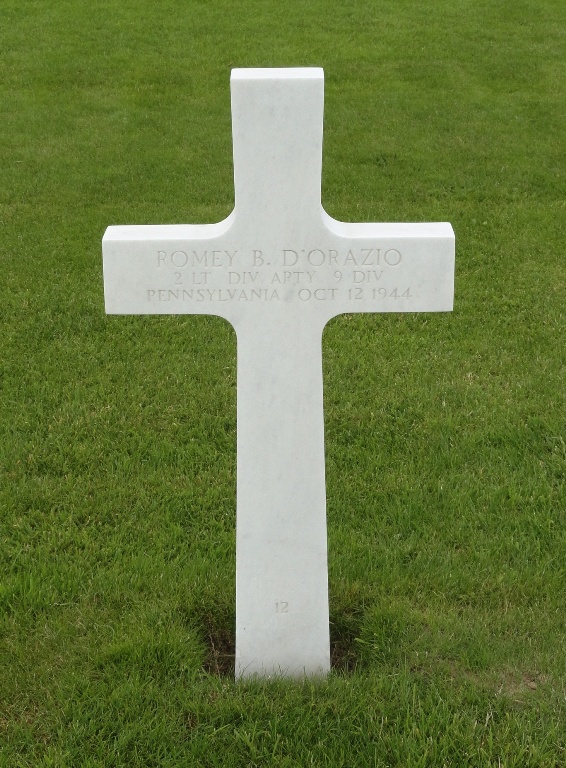 Romey D Orazio gravesite at Henri-Chapelle, Belgium