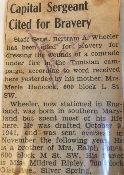 Bertrum Wheeler Newspaper