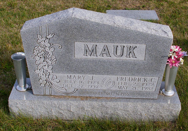 Fred Mauks final resting place.