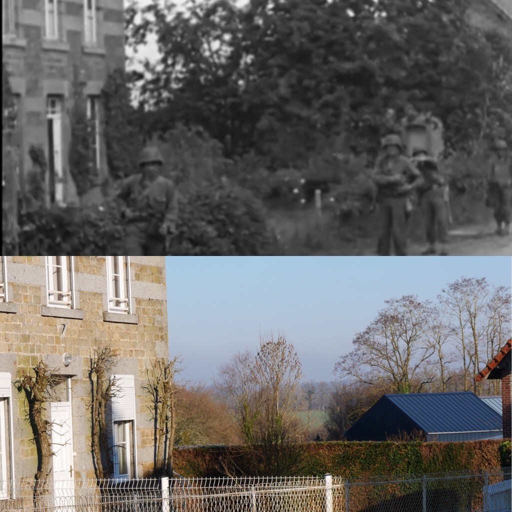 6. GIs start walking back on Rue de Commerce towards the junction at the church in order to move towards Lonlay-le-Tesson.