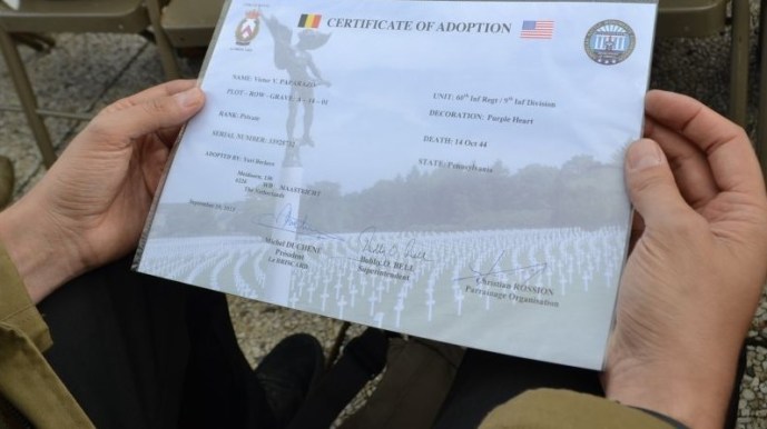 Grave adoption papers