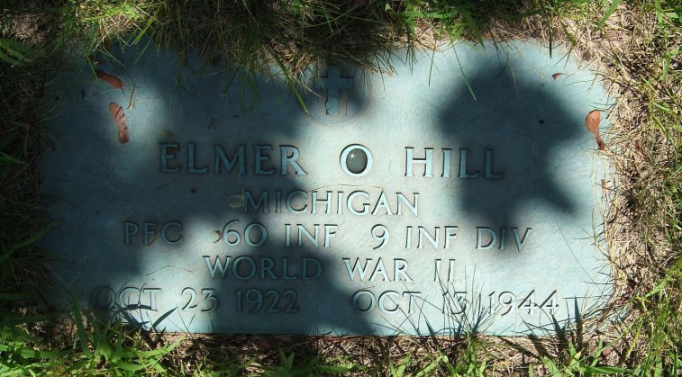 Elmer Hill burial plaque