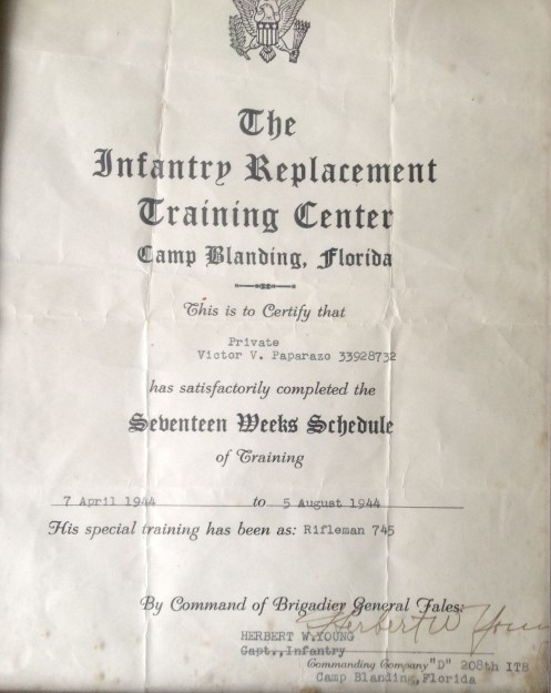 Victor Paparazo Training Completion